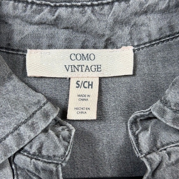 Como Vintage Charcoal Mini Shirt Dress - Picture 6 of 9